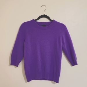 J. Crew 100% cashmere purple sweater